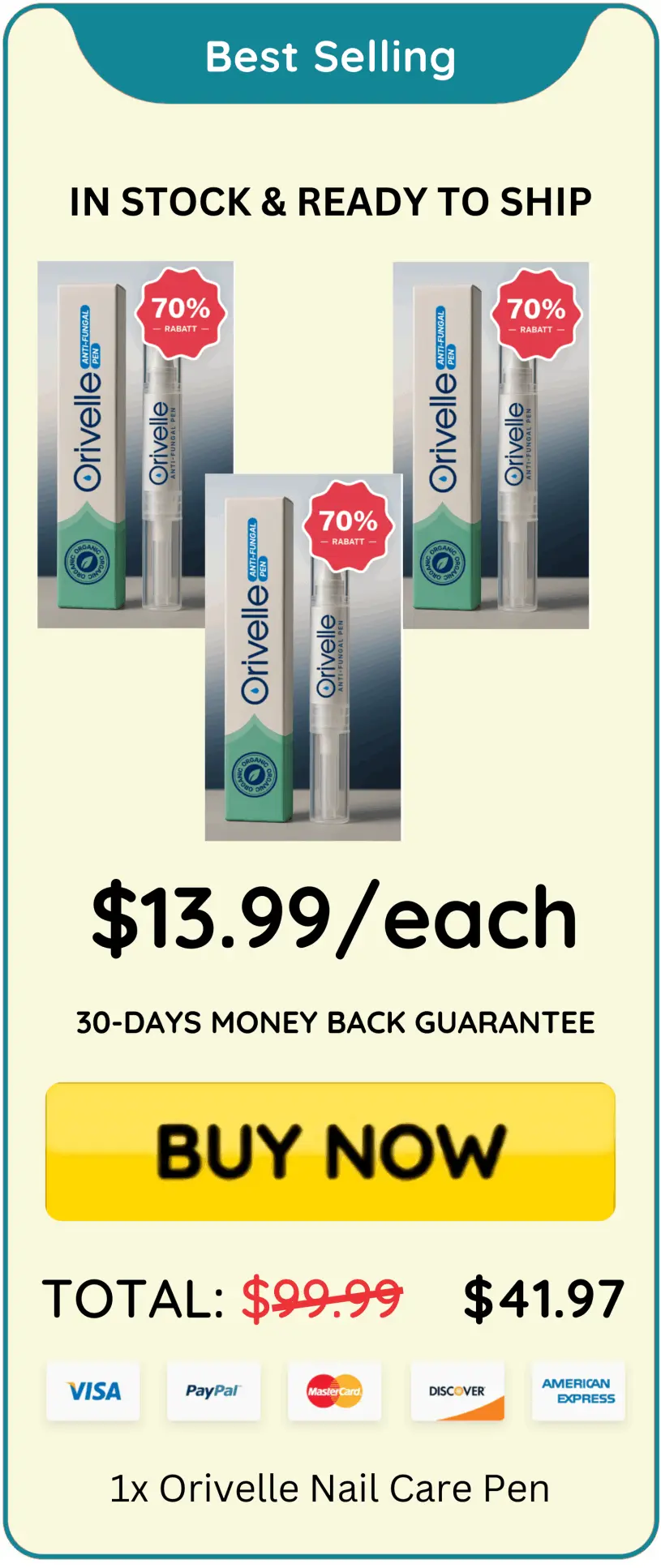 Orivelle Nail Fungus Pen offer price – Oriville