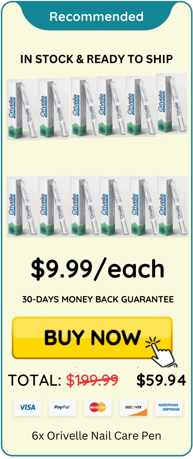 Orivelle Nail Fungus Pen offer package price – Oriville